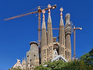 Katedrála Sagrada Família v Barceloně (Španělsko)