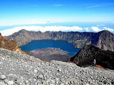 Sopka Rinjani na Lomboku (Indonésie)