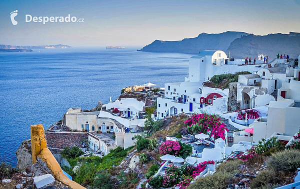 Ostrov Santorini v Řecku