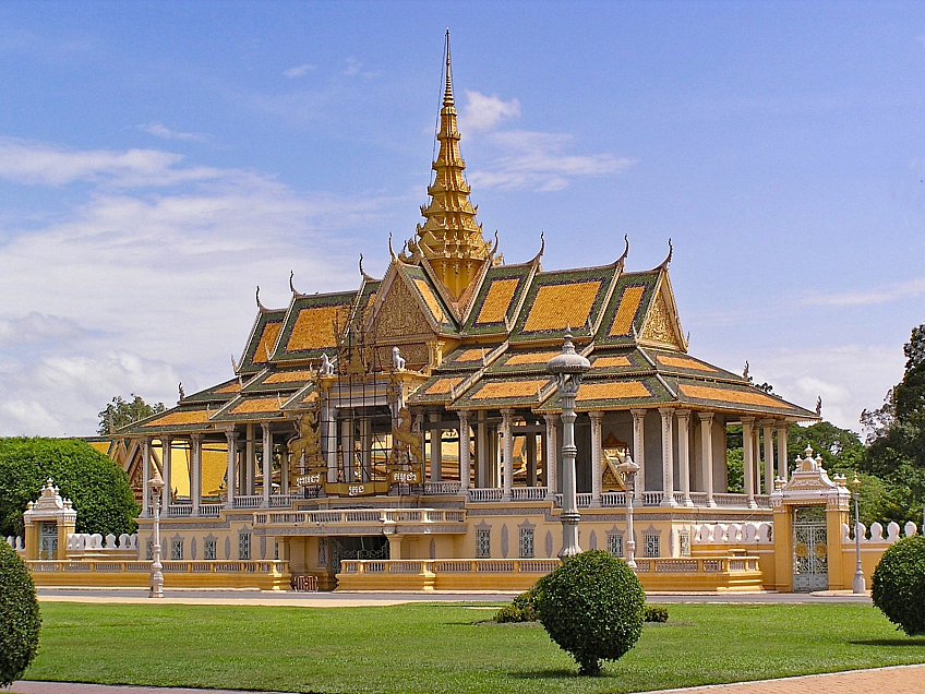 Královský palác v Phnompenh (Kambodža)