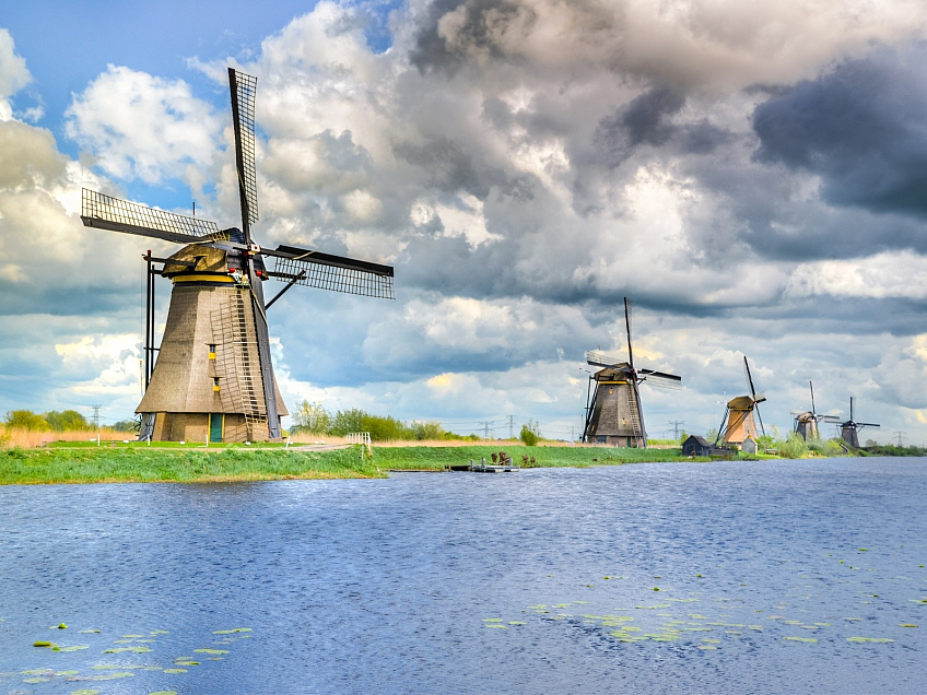 Větrné mlýny v Kinderdijk-Elshout (Nizozemsko)