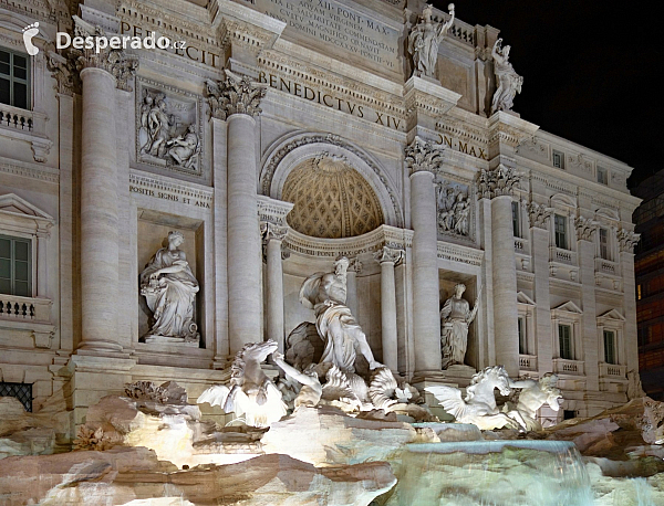 Fontana di Trevi v Římě (Itálie)