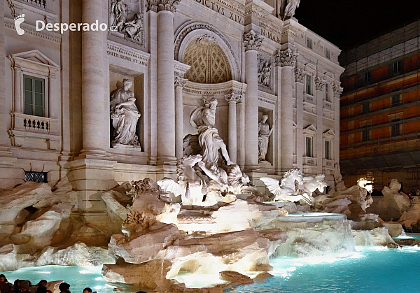 Fontana di Trevi v Římě (Itálie)