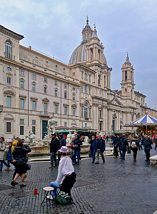 Piazza Navona v Římě (Itálie)