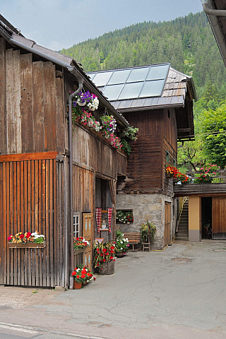 Techendorf a jezero Weissensee v Korutanech (Rakousko)