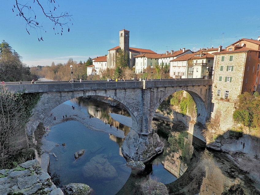 Ponte del Diavolo v Cividale del Friuli (Itálie)