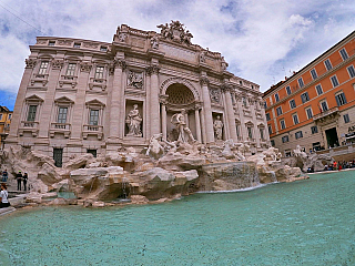 Fontana di Trevi v Římě (Itálie)