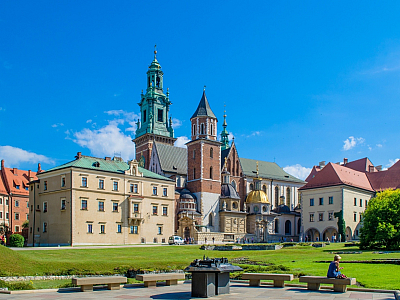Královský hrad Wawel v Krakově (Polsko)
