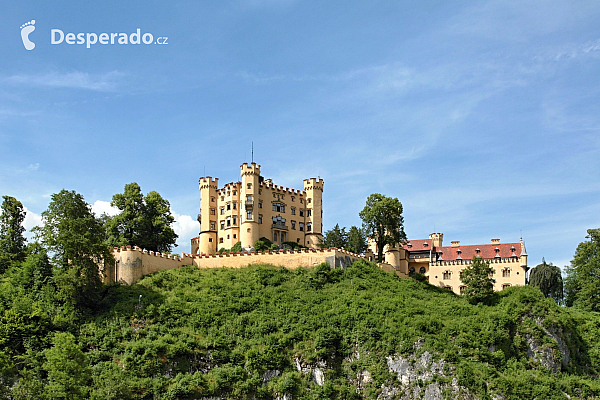 Zámek Hohenschwangau v Bavorsku (Německo)