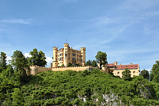 Zámek Hohenschwangau v Bavorsku (Německo)