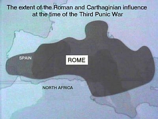 Mapa Třetí punské války