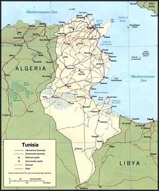Mapa Tuniska