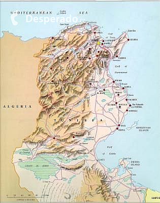 Mapa Tuniska