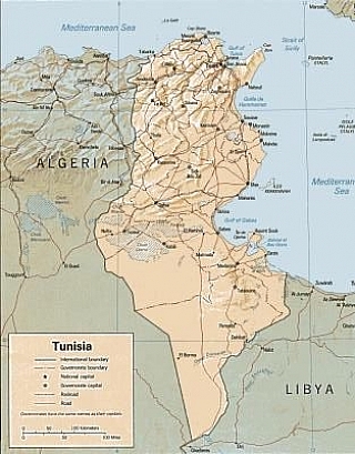 Mapa Tuniska