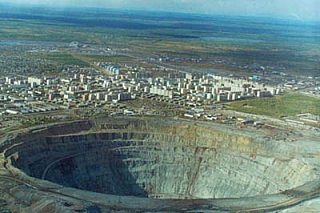 Diamantový důl v Rusku