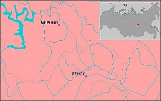 Diamantový důl v Rusku