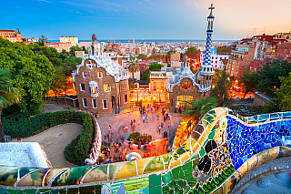 Park Güell v Barceloně (Španělsko)