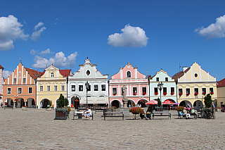 Barokní náměstí v Pelhřimově (Česká republika)