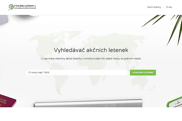 Vyhledávač akčních letenek www.vyhledejletenky.cz