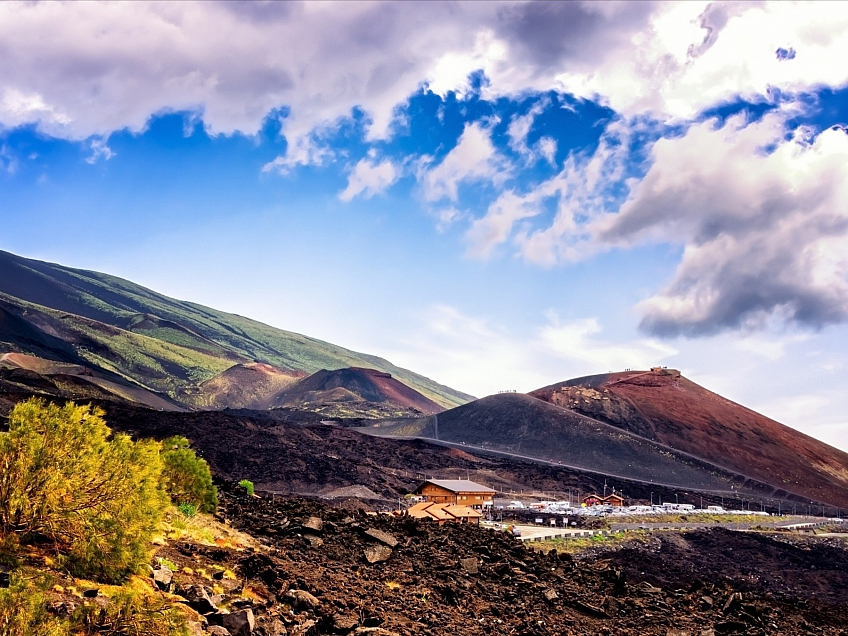 Etna na ostrově Sicílie (Itálie)