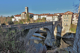 Ponte del Diavolo v Cividale del Friuli (Itálie)