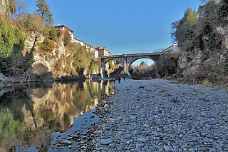 Ponte del Diavolo v Cividale del Friuli (Itálie)