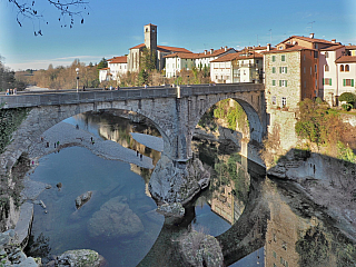 Ponte del Diavolo v Cividale del Friuli (Itálie)