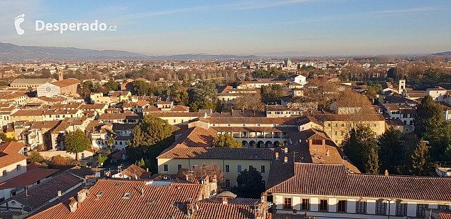 Pohled z věže Torre Guinigi v Lucca (Toskánsko - Itálie)