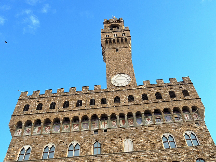 Palazzo Vecchio (radnice) ve Florencii (Itálie)