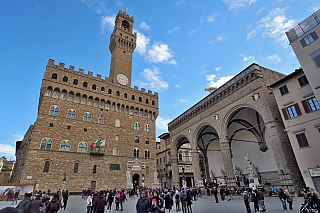 Palazzo Vecchio (radnice) ve Florencii (Itálie)