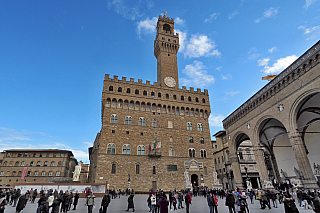 Palazzo Vecchio (radnice) ve Florencii (Itálie)