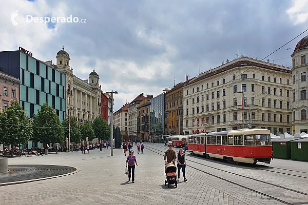 Centrem města je náměstí Svobody (Brno - Česká republika)