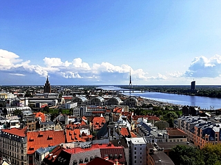 Vyhlídka z věže kostela sv. Petra (Riga - Lotyšsko)