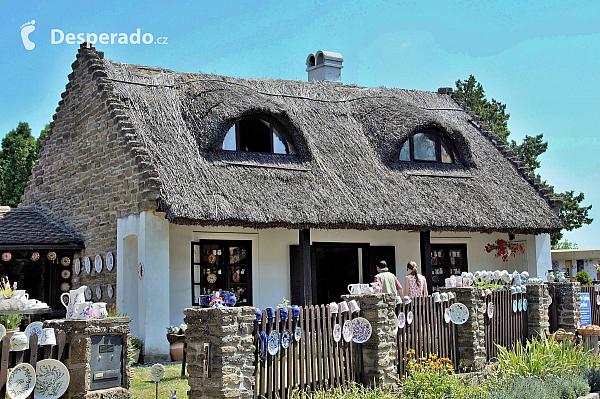 Tradiční architektura v Tihany (Maďarsko)