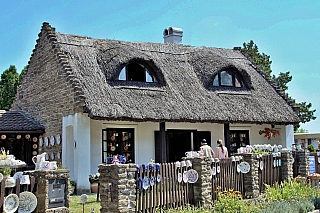 Tradiční architektura v Tihany (Maďarsko)