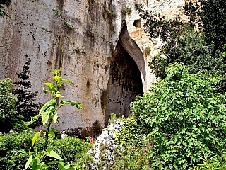 Orecchio di Dionisio v Syrakusách (Sicílie - Itálie)