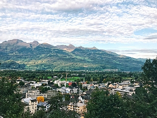 Pohled na Vaduz (Lichtenštejnsko)