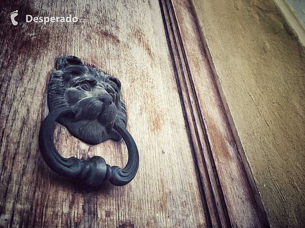 Detail na bránu vedúcu do kaštieľa Dolná Krupá (Slovensko)