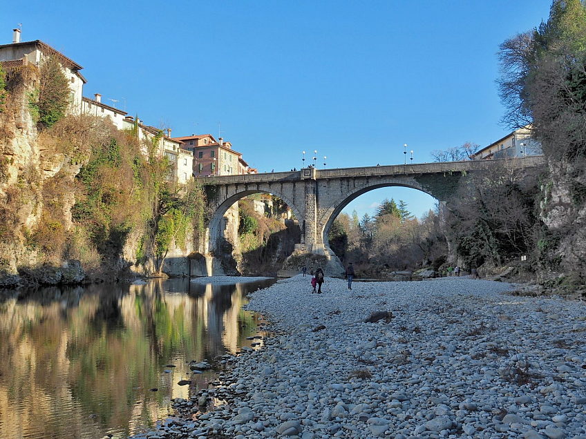 Ponte del Diavolo v Cividale del Friuli (Itálie)