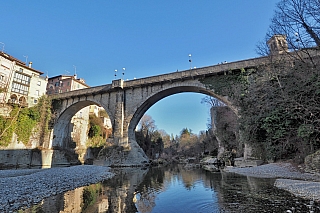 Ponte del Diavolo v Cividale del Friuli (Itálie)