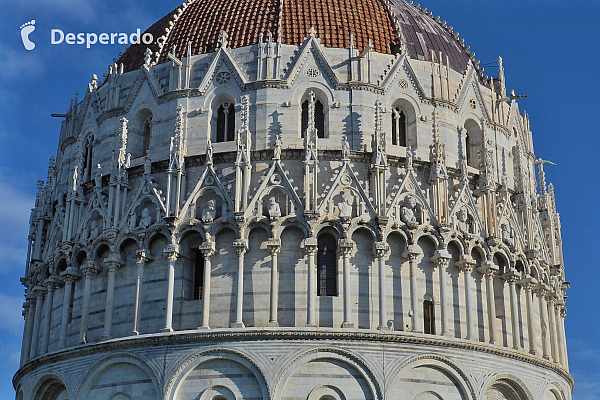 Baptisterium, Katedrála a Šikmá věž v Pisa (Toskánsko - Itálie)