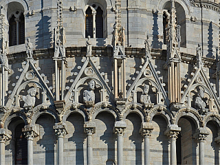 Baptisterium, Katedrála a Šikmá věž v Pisa (Toskánsko - Itálie)