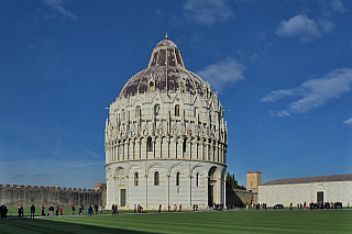 Baptisterium, Katedrála a Šikmá věž v Pisa (Toskánsko - Itálie)