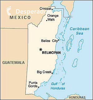 Mapa Belize