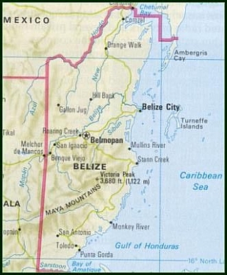 Mapa Belize