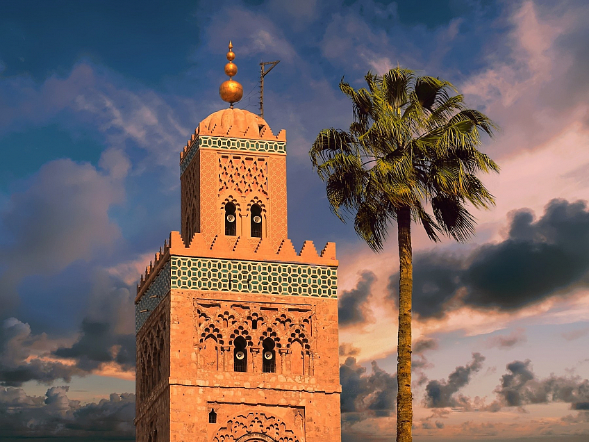 Koutoubia Mosque v Marrákeši (Maroko)