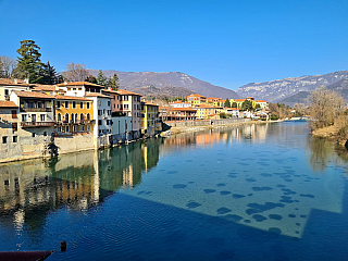 Ponte Vecchio v Bassano del Grappa (Veneto - Itálie)