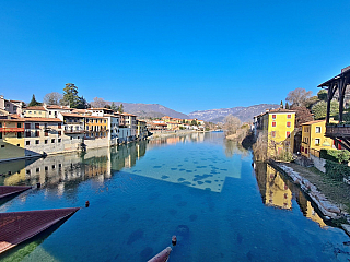 Ponte Vecchio v Bassano del Grappa (Veneto - Itálie)