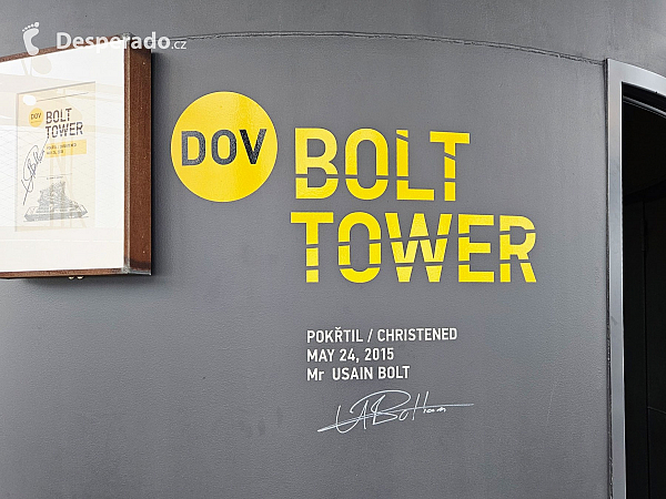 Bolt Tower - Podpis Usaina Bolta (Ostrava - Česká republika)