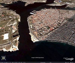 Satelitní snímek Havany (Kuba)